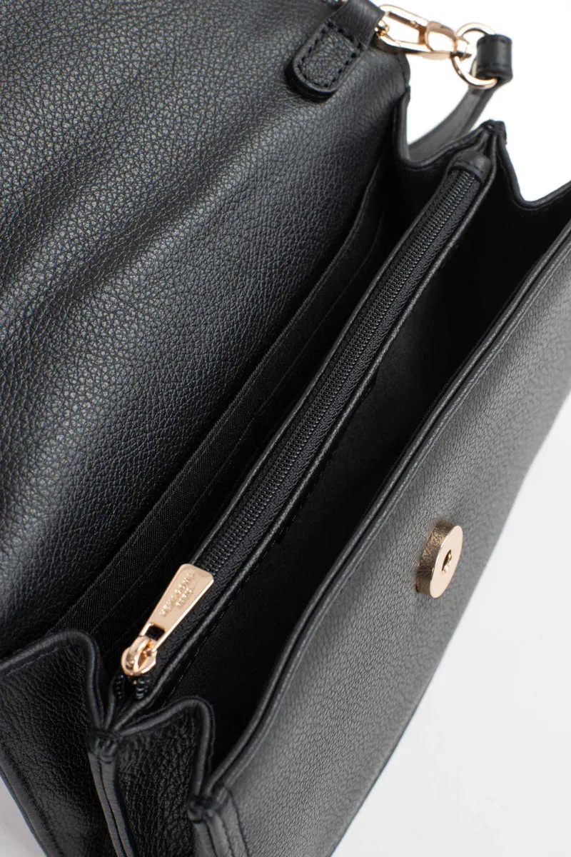 Sac porté travers avec portefeuille - Stop RFID - Cuir de vachette