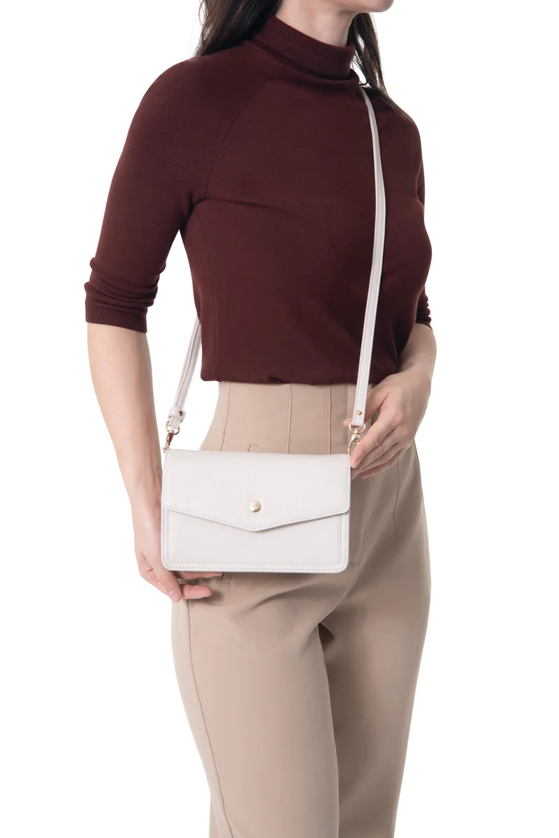 Sac porté travers avec portefeuille - Stop RFID - Cuir de vachette