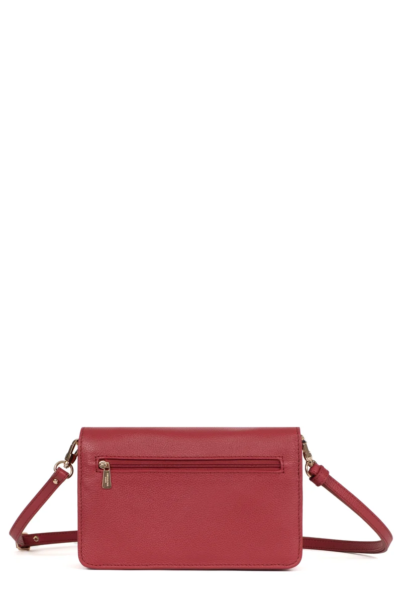 Sac porté travers avec portefeuille - Stop RFID - Cuir de vachette