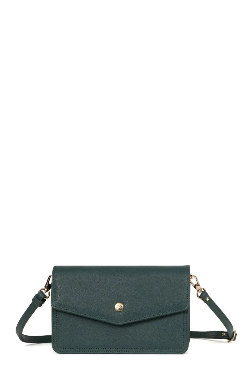 Sac porté travers avec portefeuille - Stop RFID - Cuir de vachette
