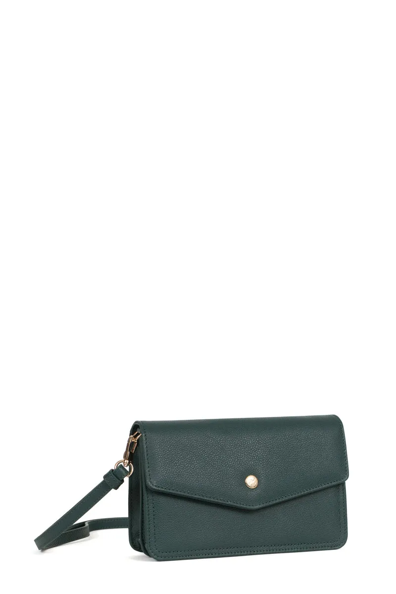 Sac porté travers avec portefeuille - Stop RFID - Cuir de vachette