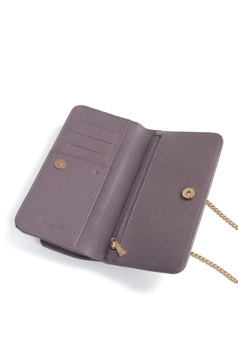 Pochette téléphone avec portefeuille - 1 volet - Stop RFID - Cuir