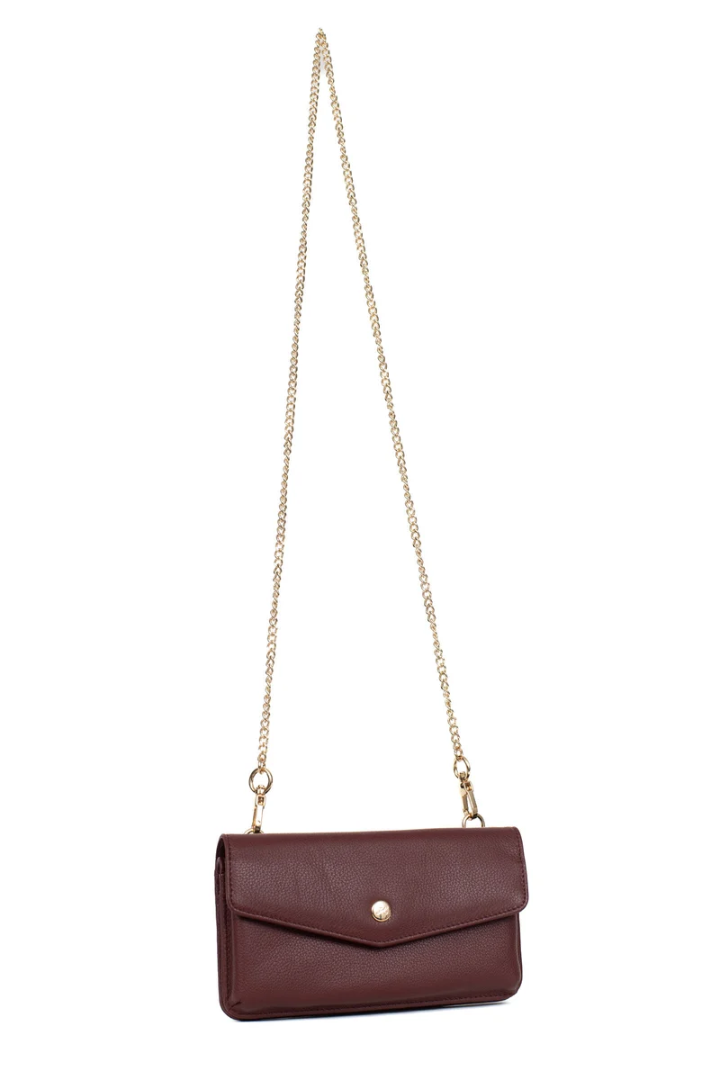 Pochette téléphone avec portefeuille - 1 volet - Stop RFID - Cuir
