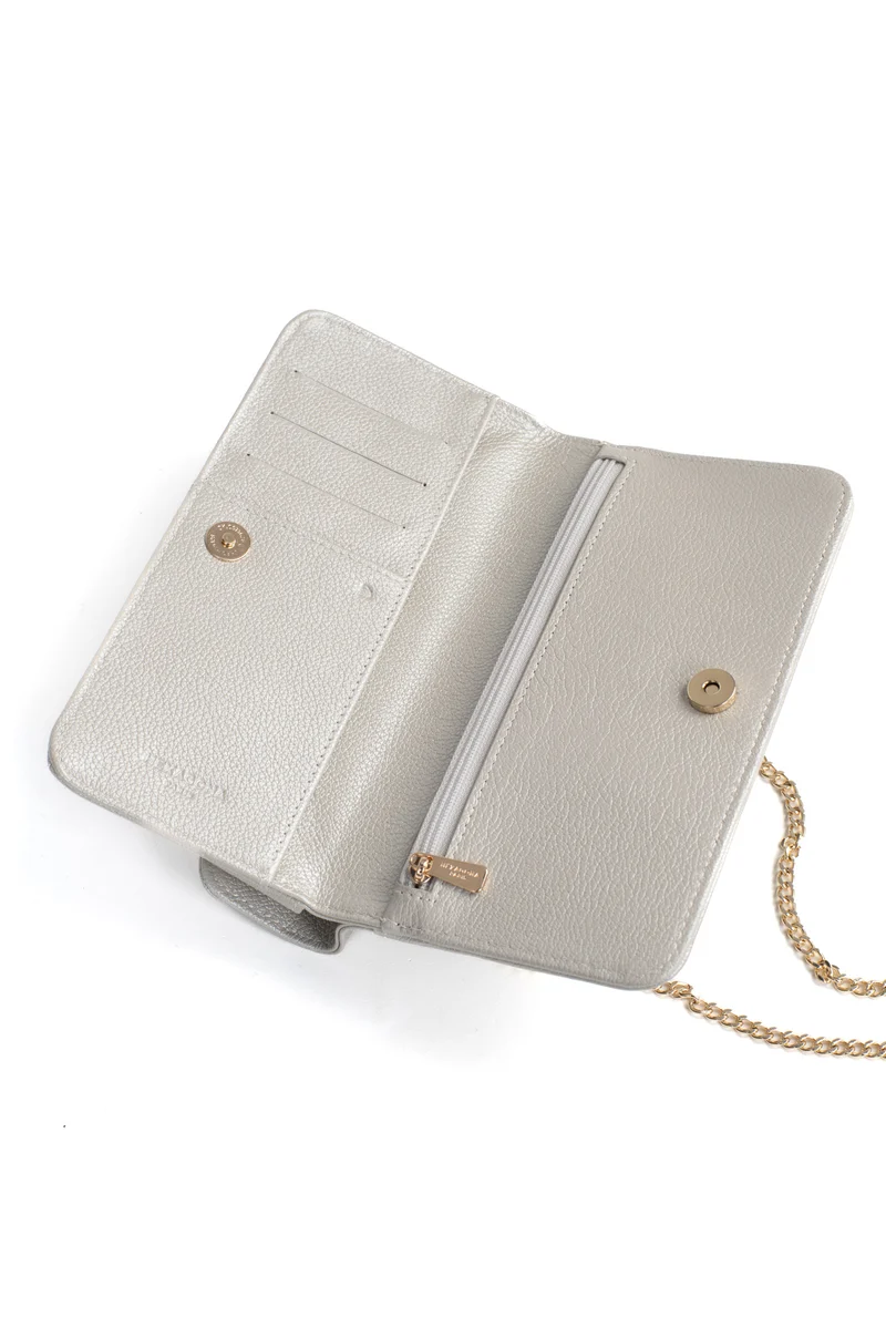 Pochette téléphone avec portefeuille - 1 volet - Stop RFID - Cuir