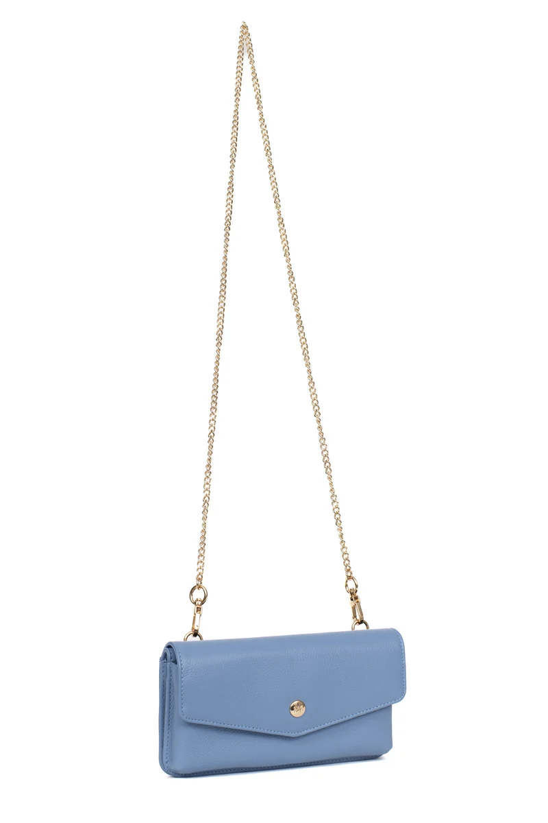 Pochette téléphone avec portefeuille - 1 volet - Stop RFID - Cuir