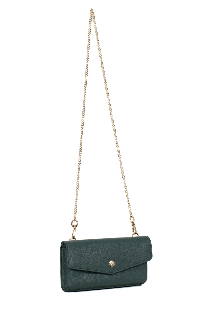 Pochette téléphone avec portefeuille - 1 volet - Stop RFID - Cuir