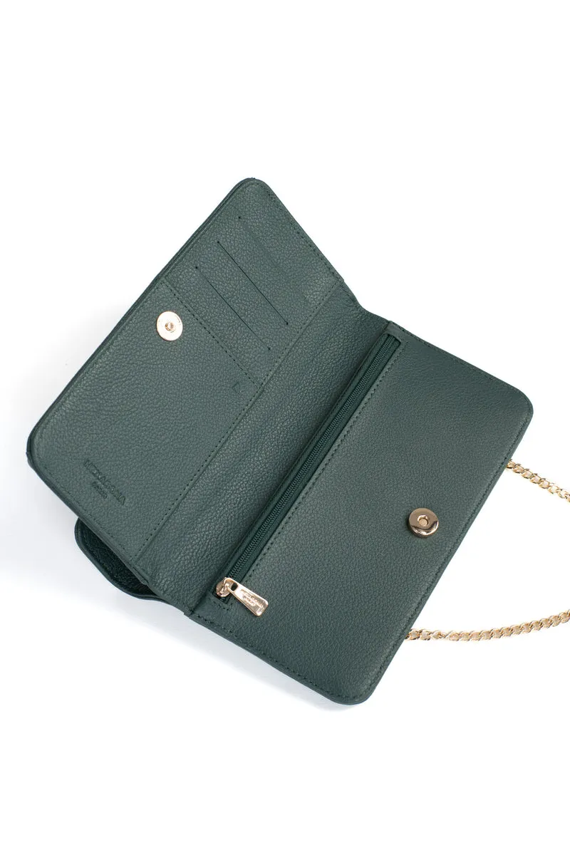 Pochette téléphone avec portefeuille - 1 volet - Stop RFID - Cuir