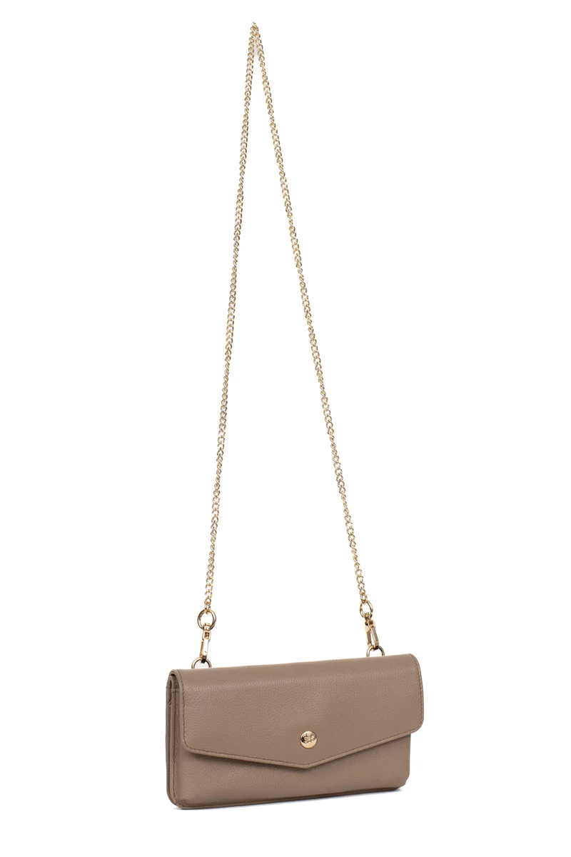 Pochette téléphone avec portefeuille - 1 volet - Stop RFID - Cuir