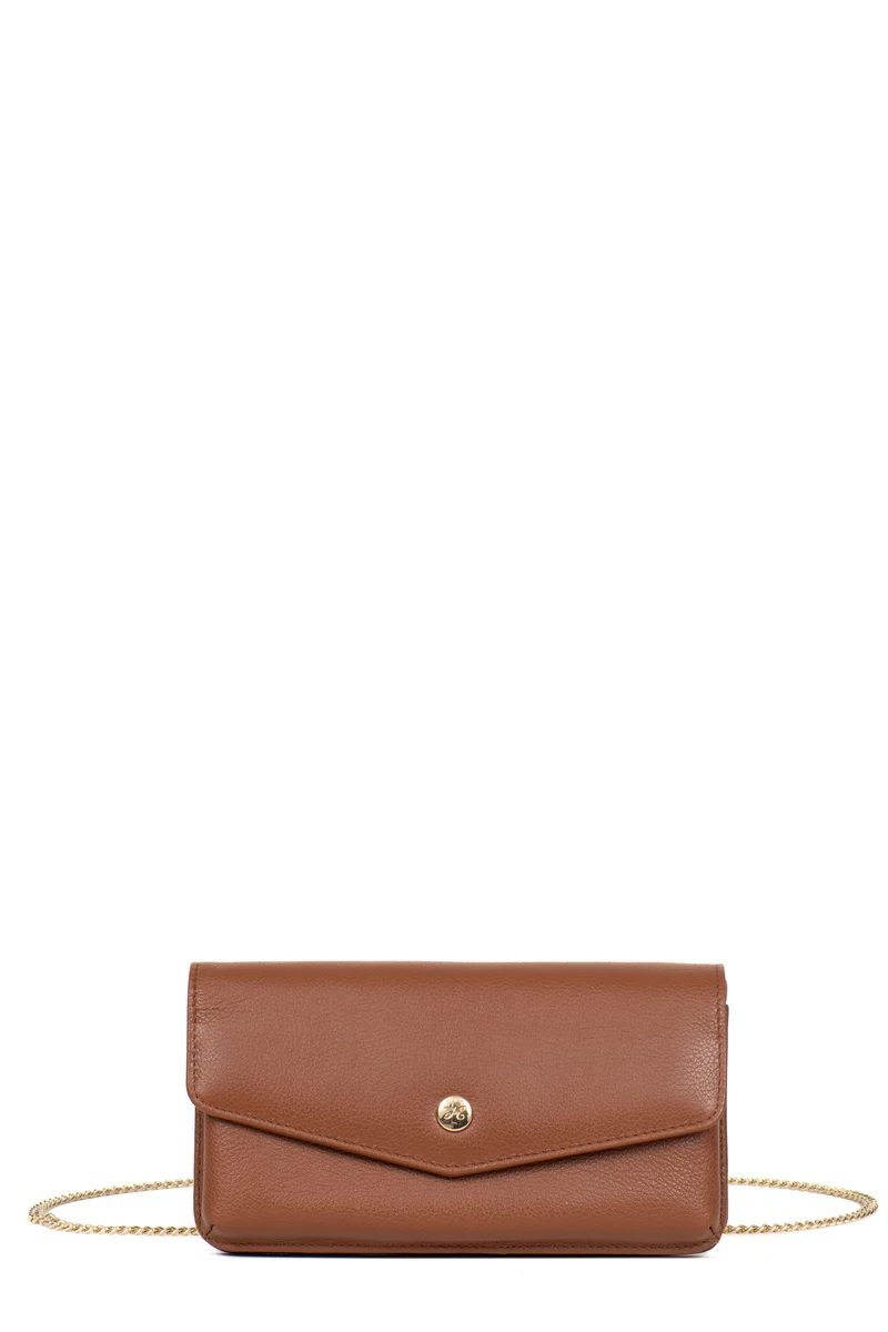 Pochette téléphone avec portefeuille - 1 volet - Stop RFID - Cuir