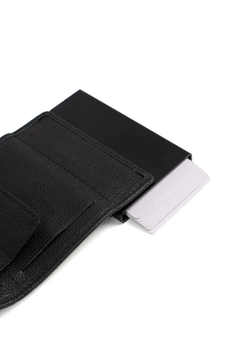 Boîtier porte-cartes - 2 volets - Stop RFID - Cuir