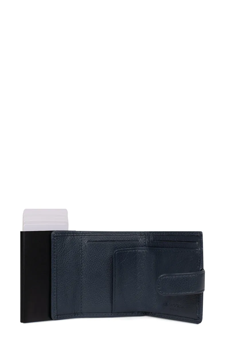 Boîtier porte-cartes - 2 volets - Stop RFID - Cuir