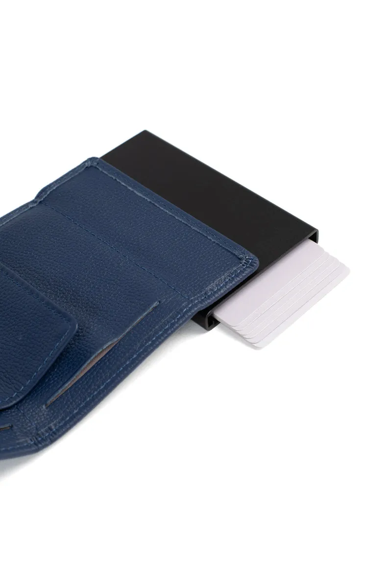 Boîtier porte-cartes - 2 volets - Stop RFID - Cuir