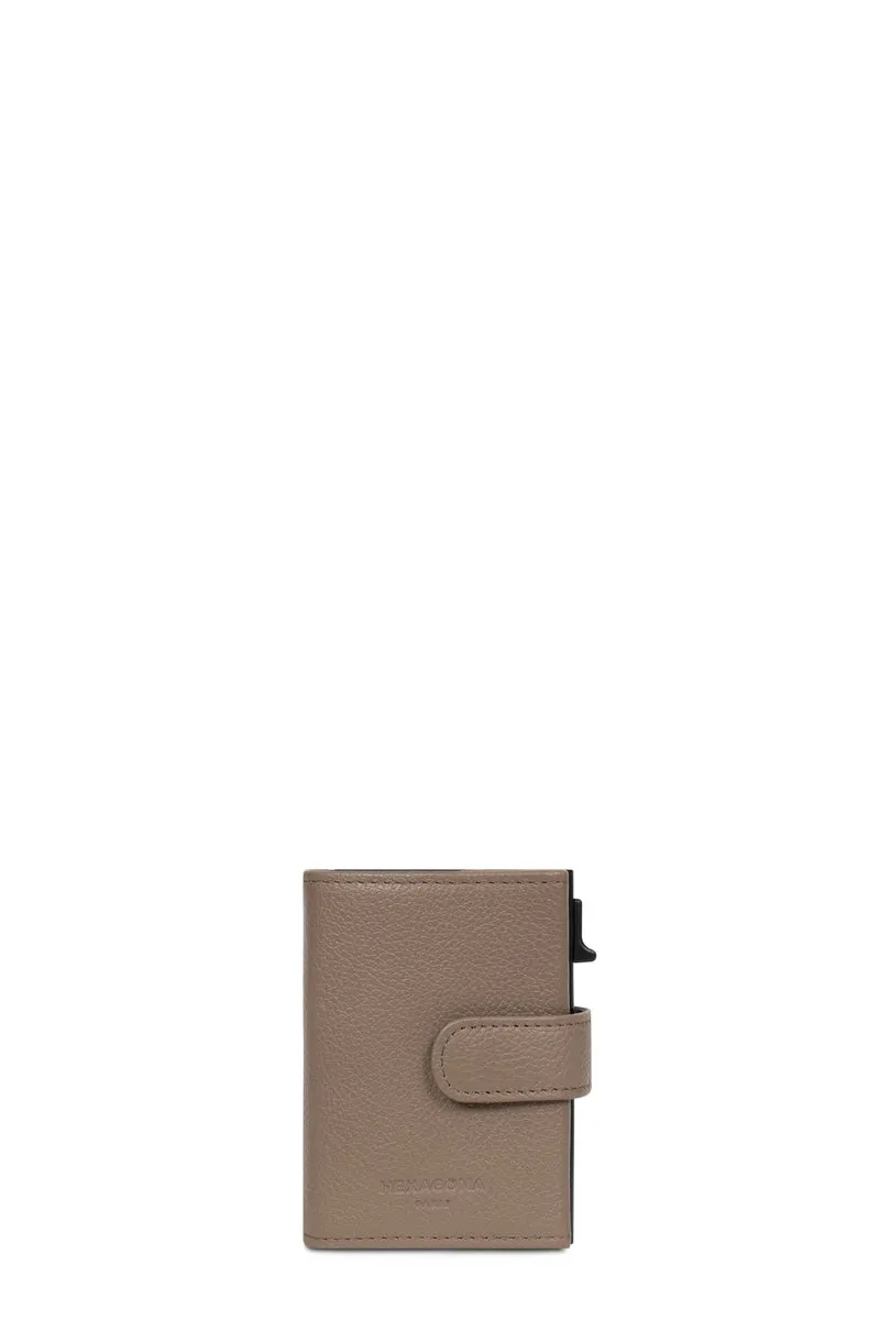 Boîtier porte-cartes - 2 volets - Stop RFID - Cuir