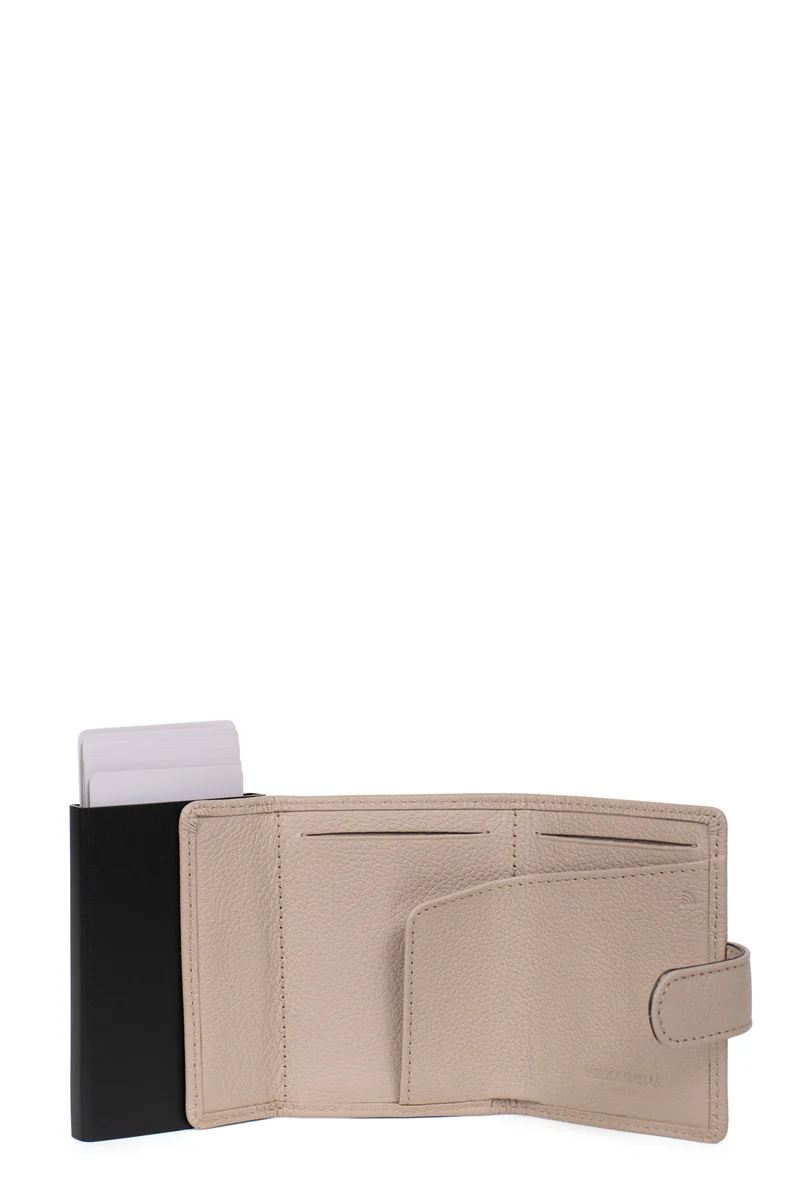 Boîtier porte-cartes - 2 volets - Stop RFID - Cuir