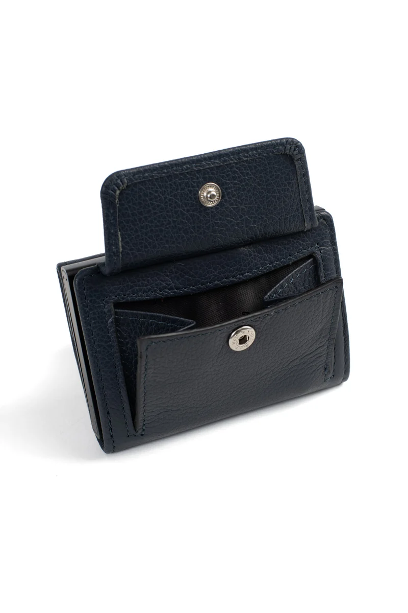 Boîtier porte-cartes - 2 volets - Stop RFID - Cuir