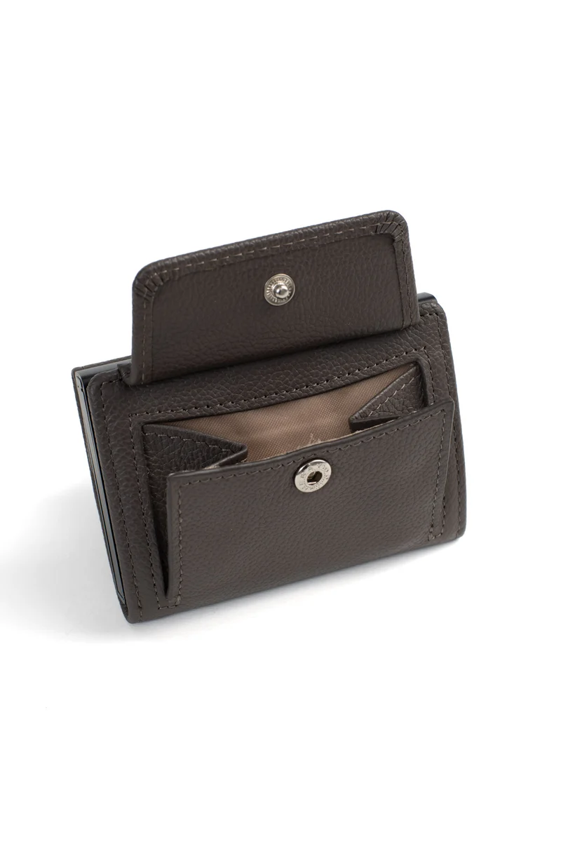 Boîtier porte-cartes - 2 volets - Stop RFID - Cuir