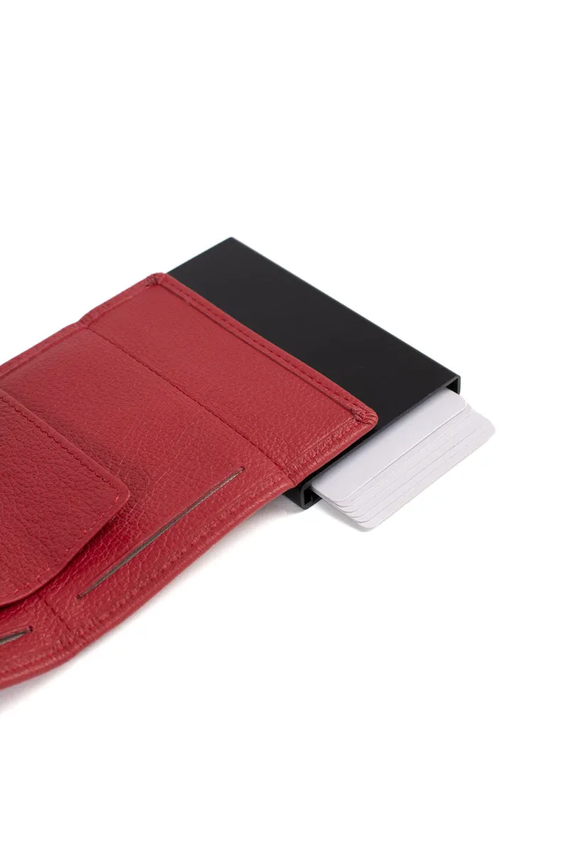 Boîtier porte-cartes - 2 volets - Stop RFID - Cuir