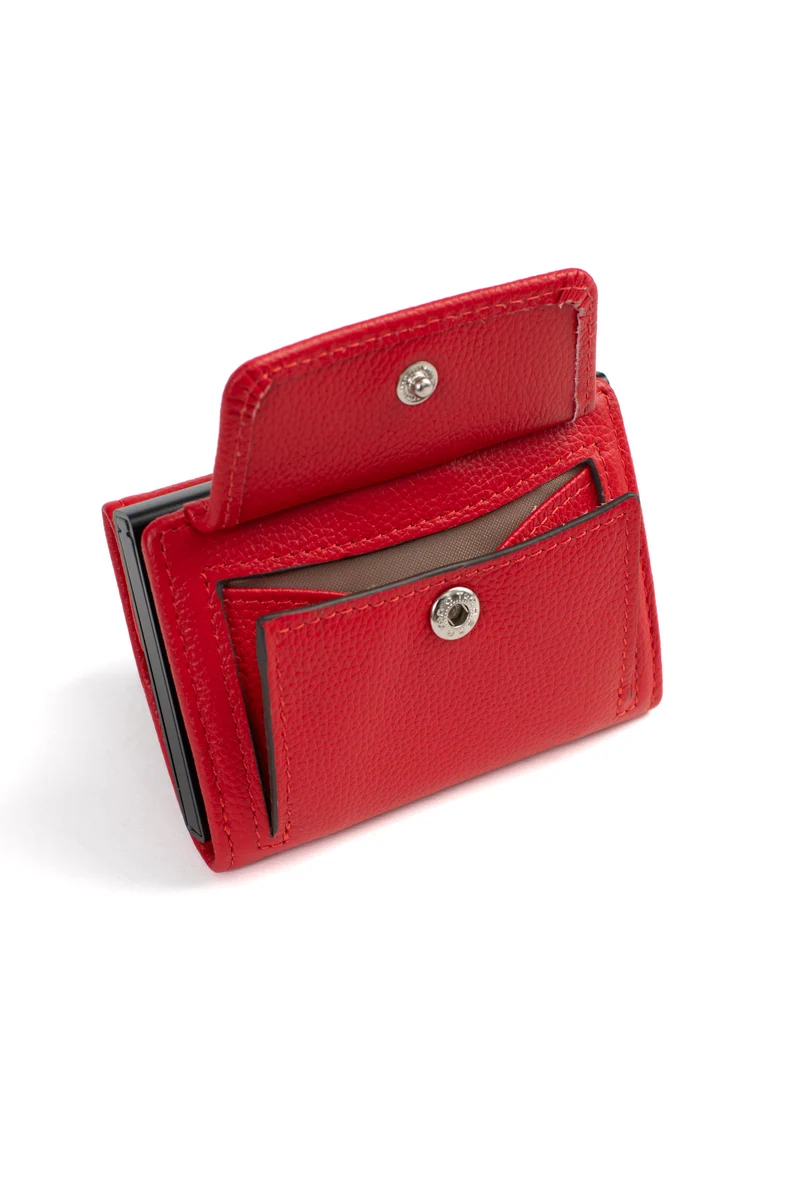 Boîtier porte-cartes - 2 volets - Stop RFID - Cuir
