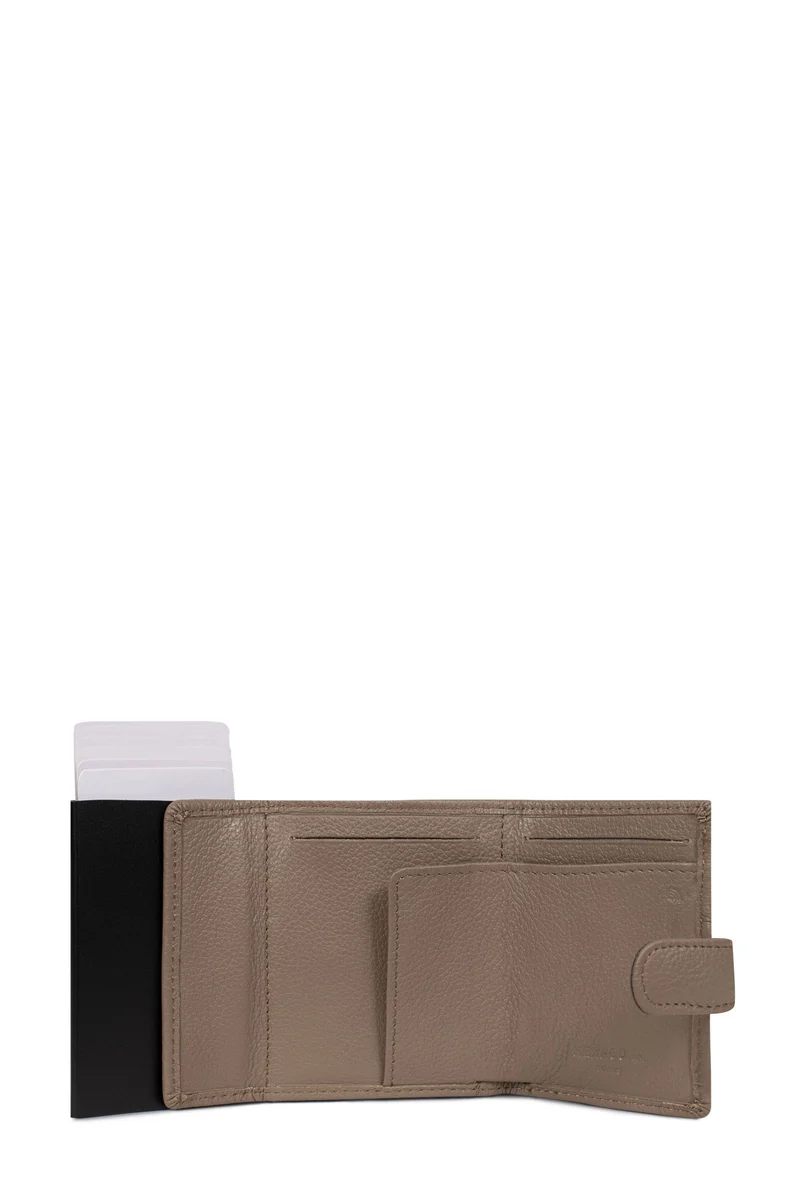 Boîtier porte-cartes - 2 volets - Stop RFID - Cuir