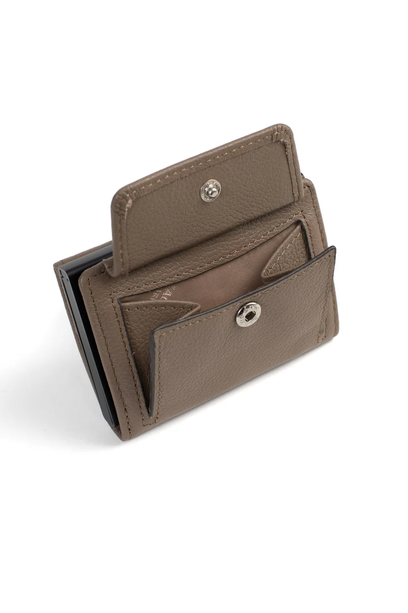 Boîtier porte-cartes - 2 volets - Stop RFID - Cuir