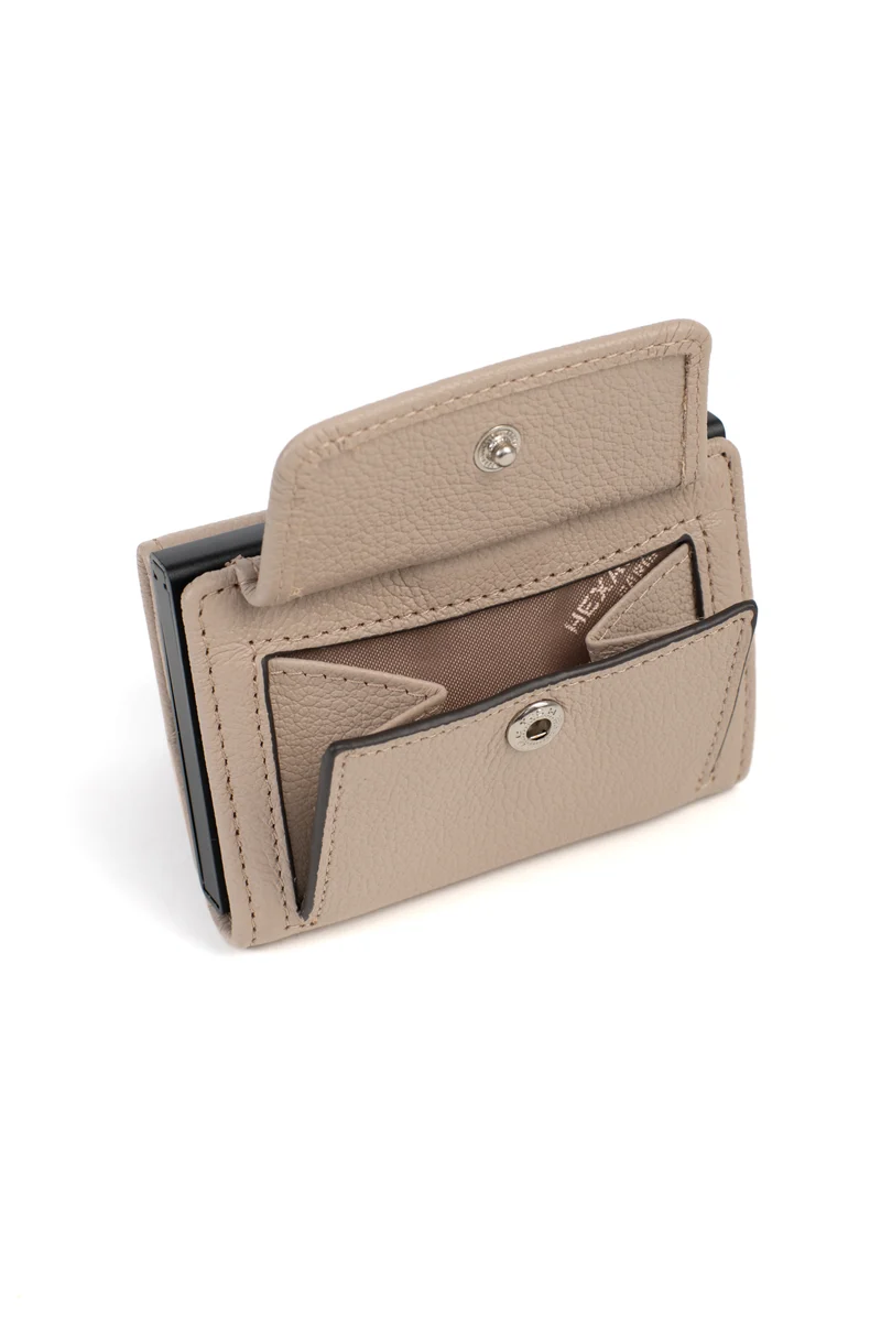 Boîtier porte-cartes - 2 volets - Stop RFID - Cuir