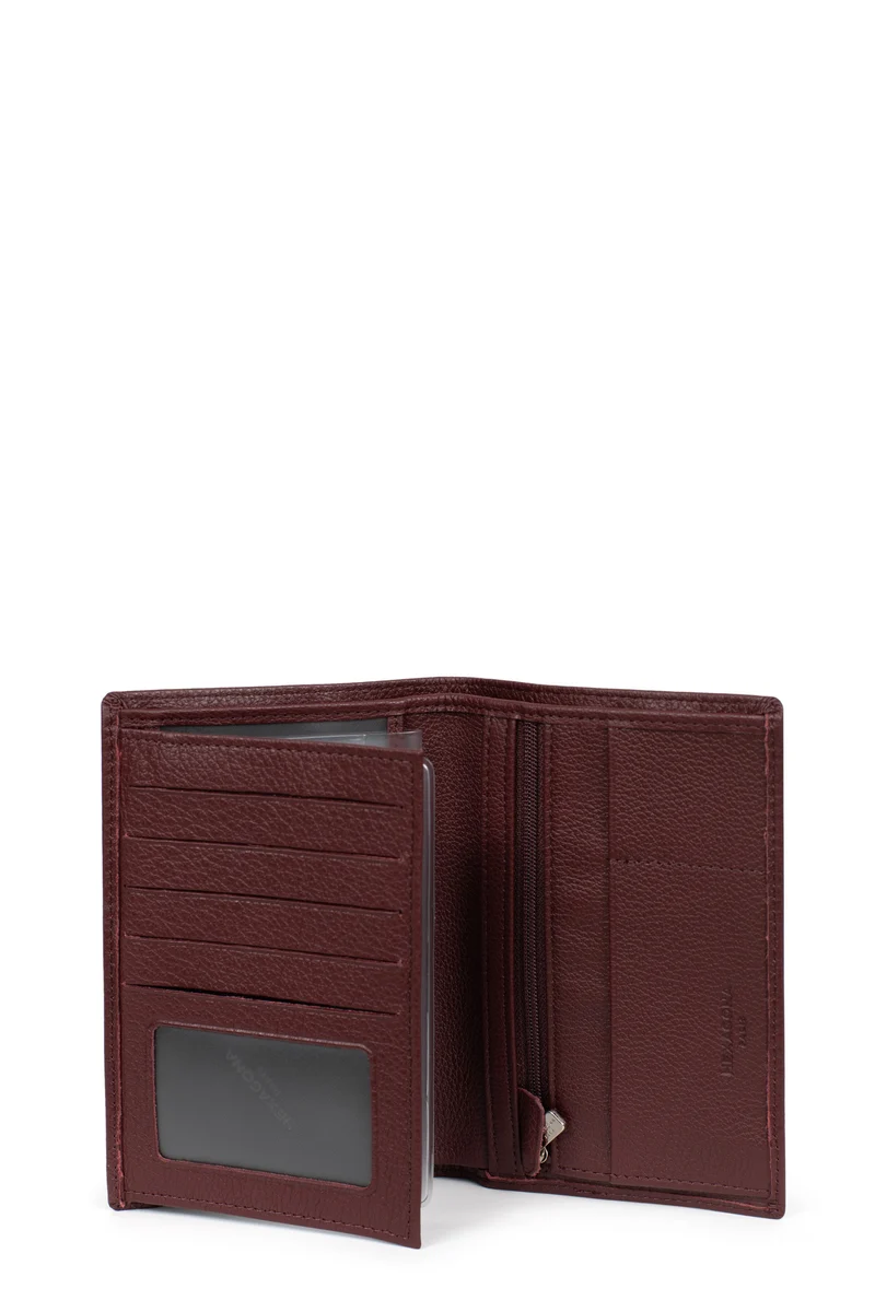 Portefeuille européen - 2 volets - Cuir