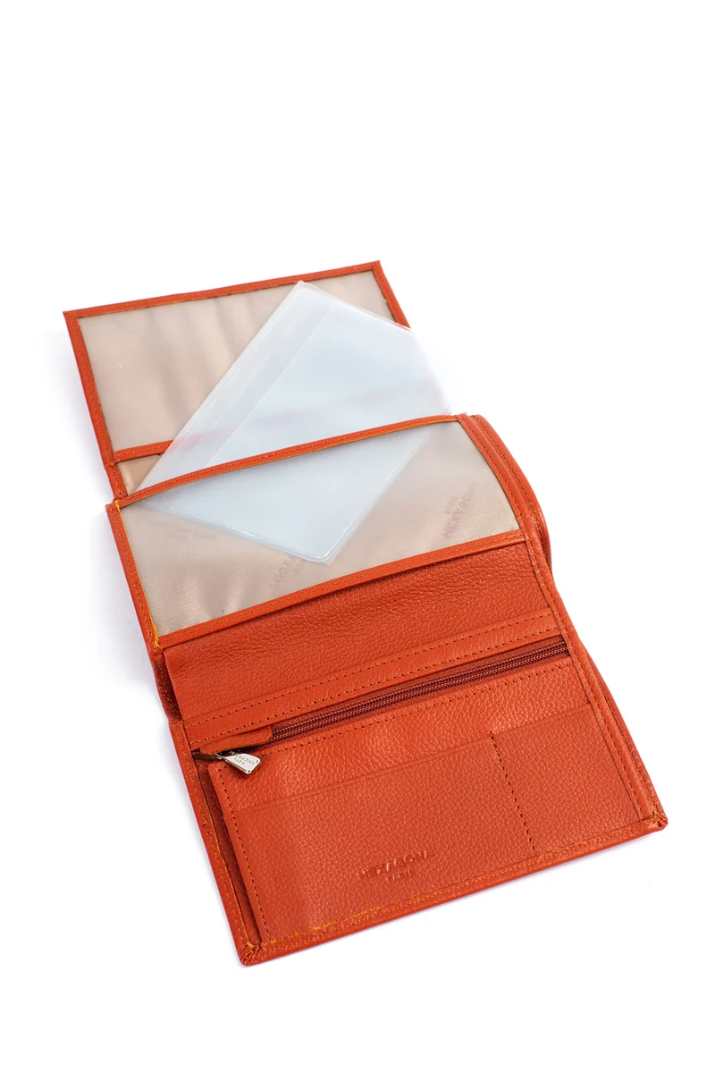 Portefeuille européen - 2 volets - Cuir