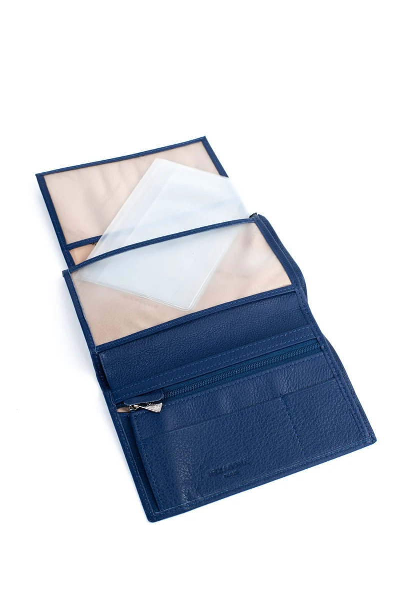 Portefeuille européen - 2 volets - Cuir