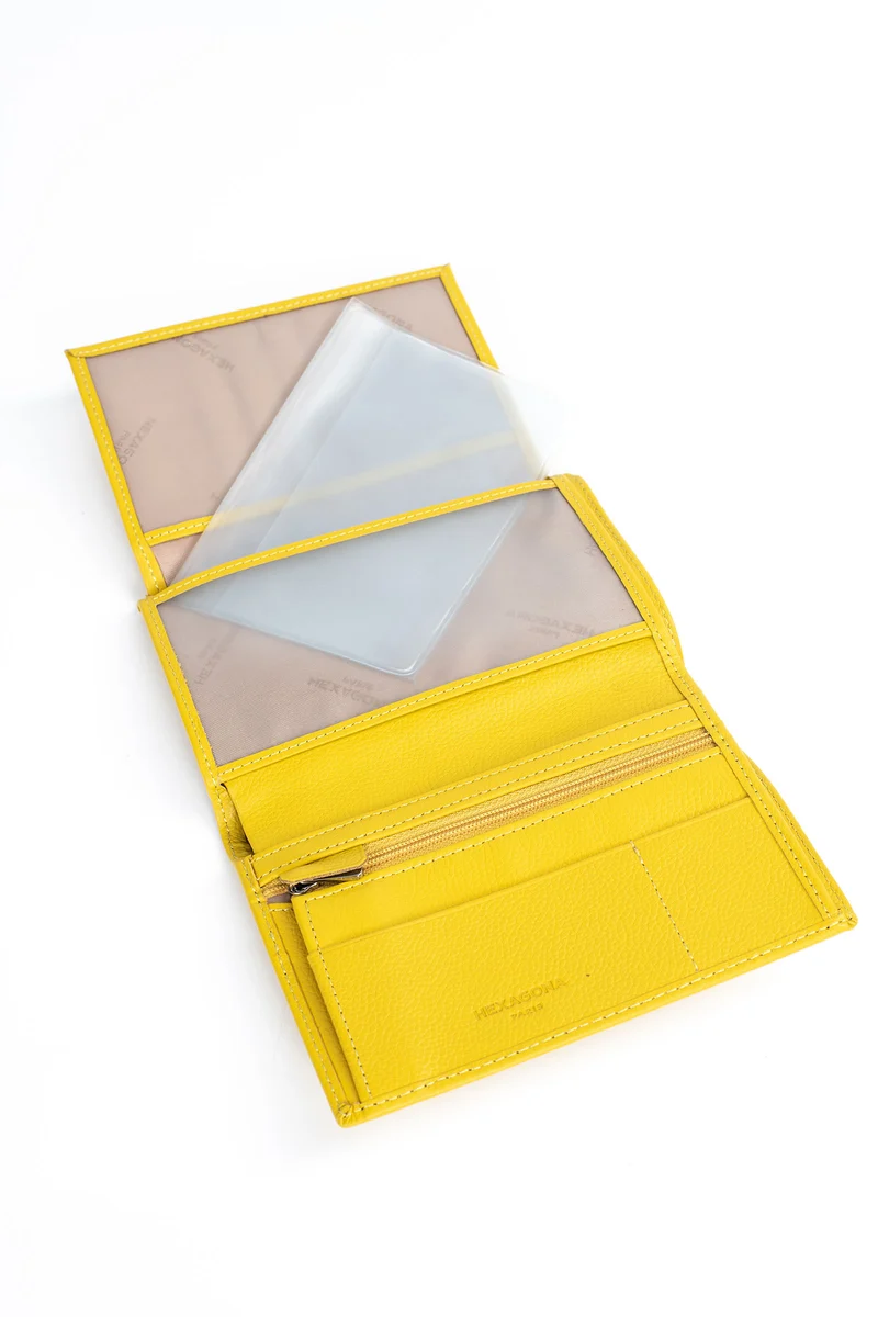 Portefeuille européen - 2 volets - Cuir