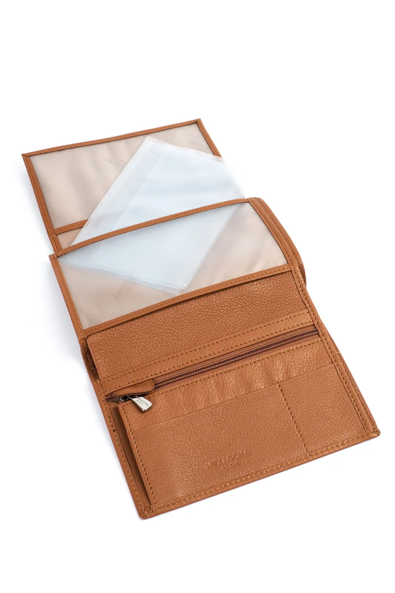 Portefeuille européen - 2 volets - Cuir