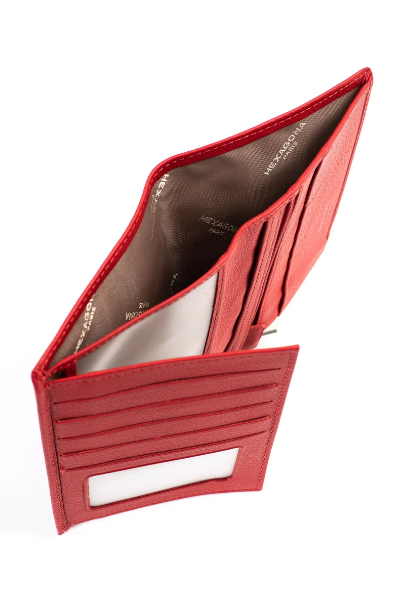 Portefeuille européen - 2 volets - Cuir