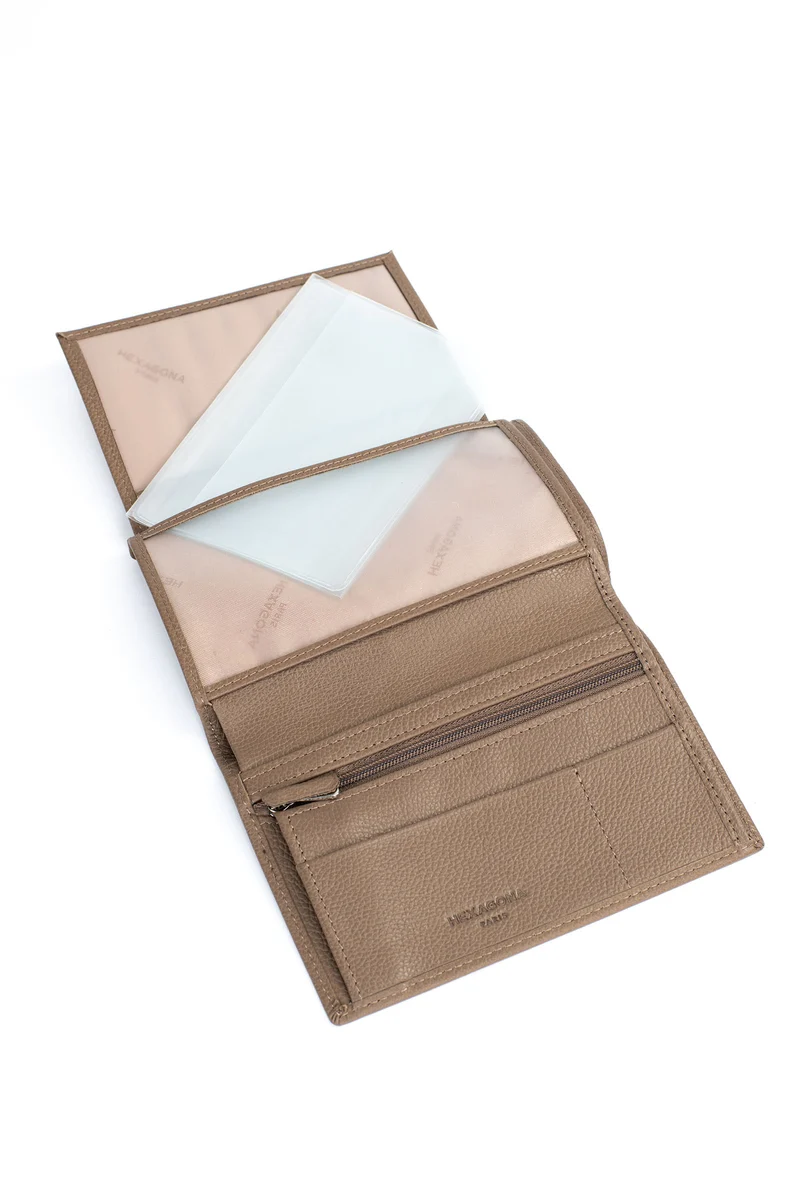 Portefeuille européen - 2 volets - Cuir