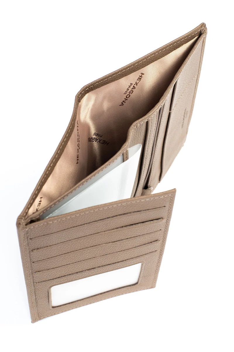 Portefeuille européen - 2 volets - Cuir