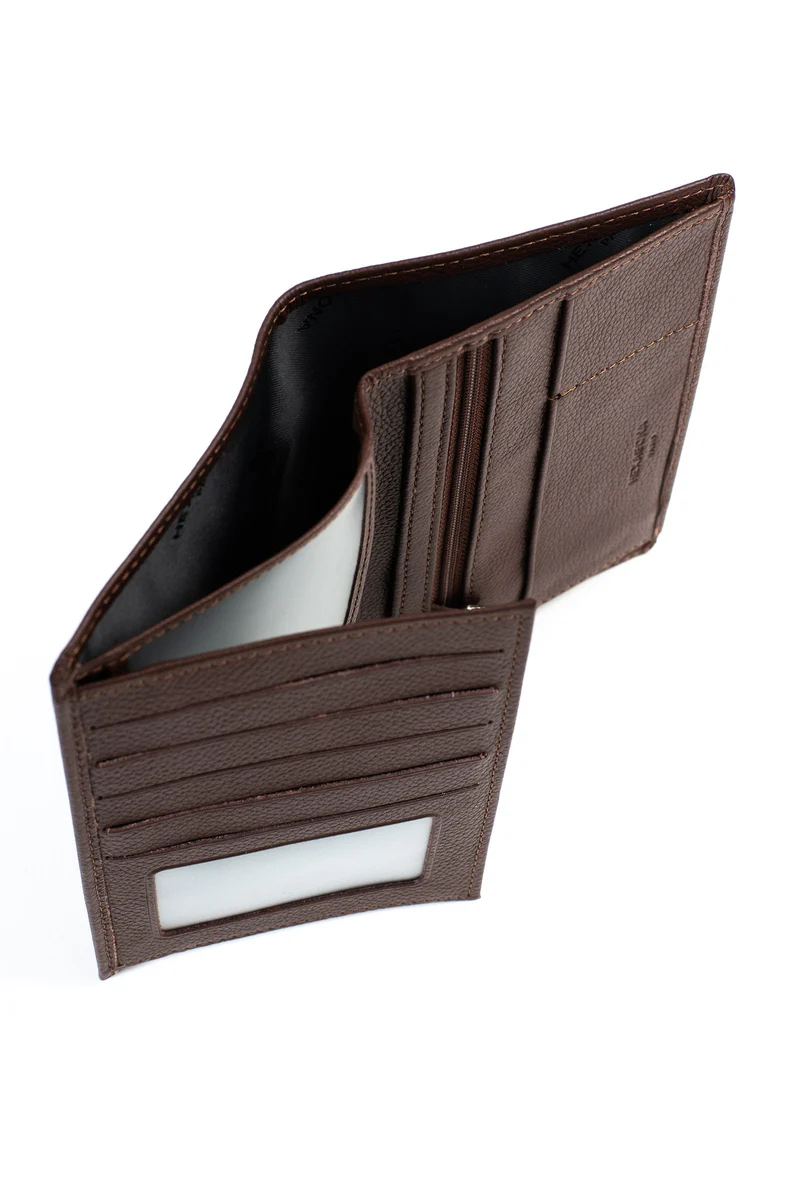 Portefeuille européen - 2 volets - Cuir