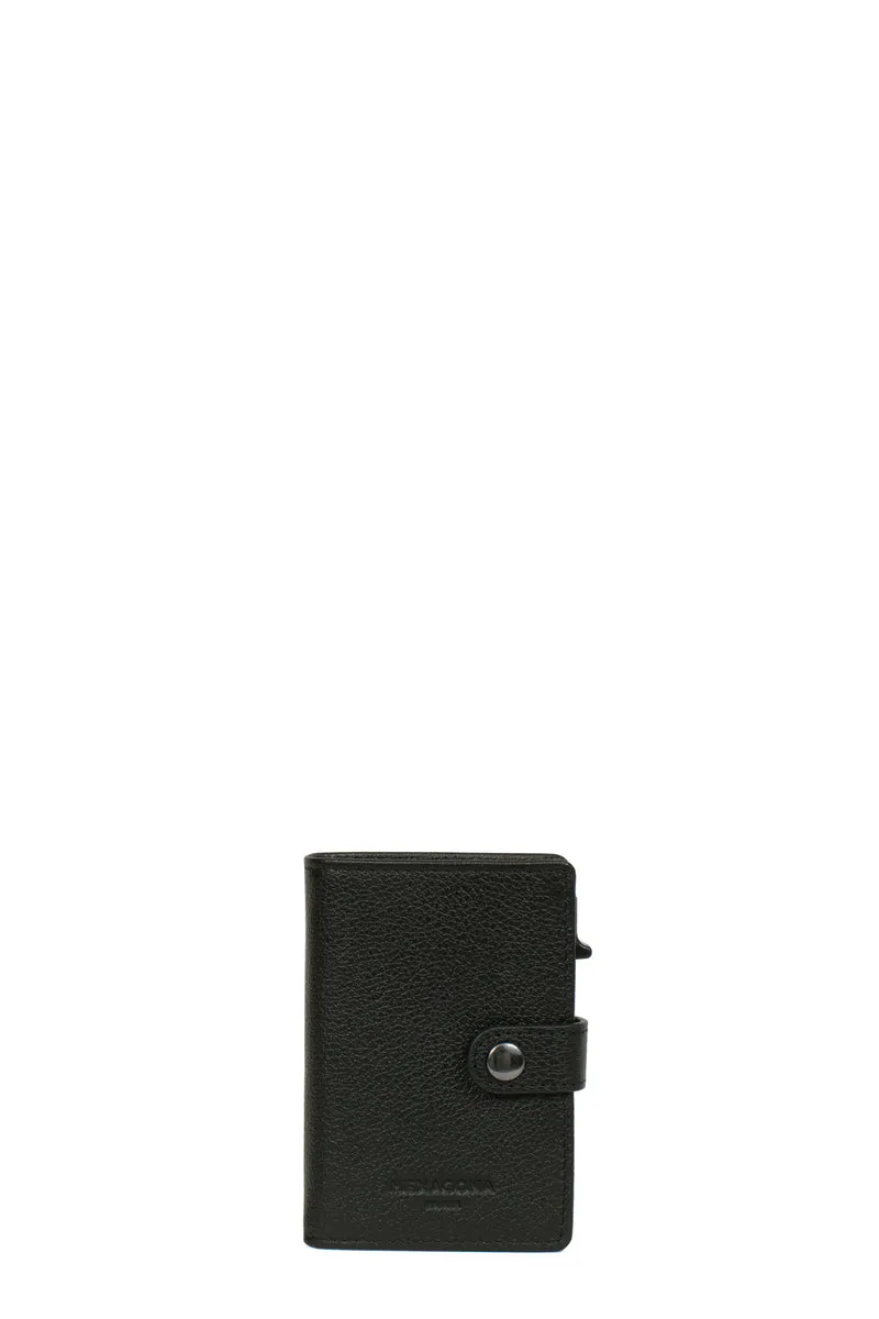 Boîtier porte-cartes - 2 volets - Stop RFID - Cuir