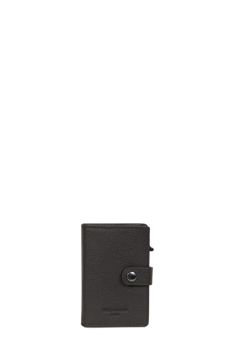 Boîtier porte-cartes - 2 volets - Stop RFID - Cuir