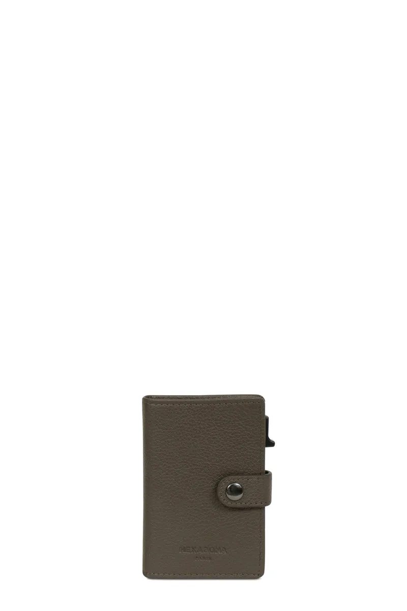 Boîtier porte-cartes - 2 volets - Stop RFID - Cuir