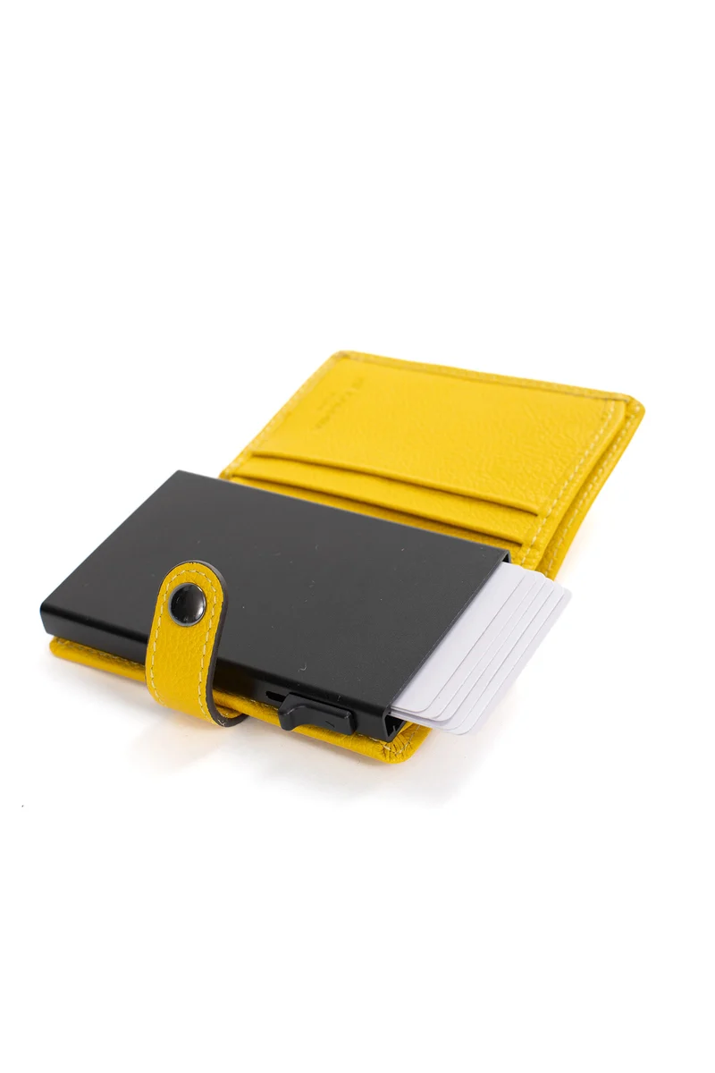 Boîtier porte-cartes - 2 volets - Stop RFID - Cuir