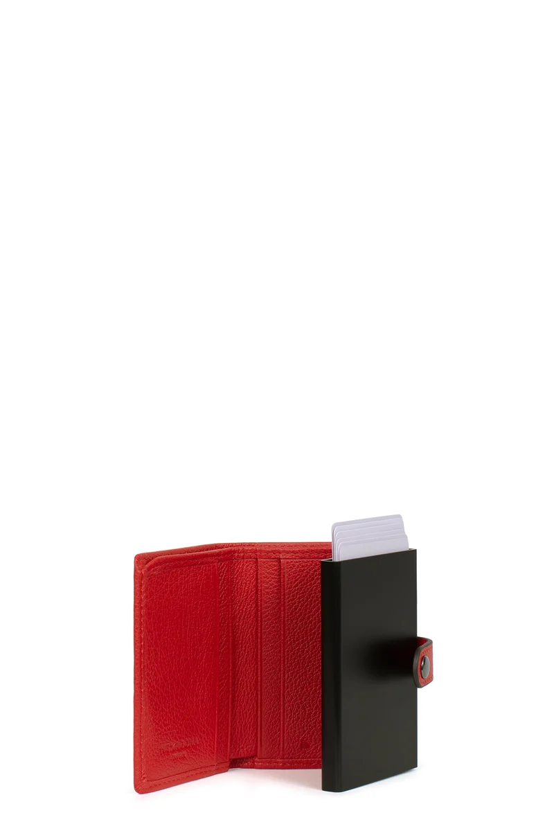 Boîtier porte-cartes - 2 volets - Stop RFID - Cuir