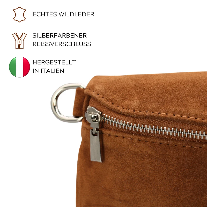 Afia Suede - Cognac Braun