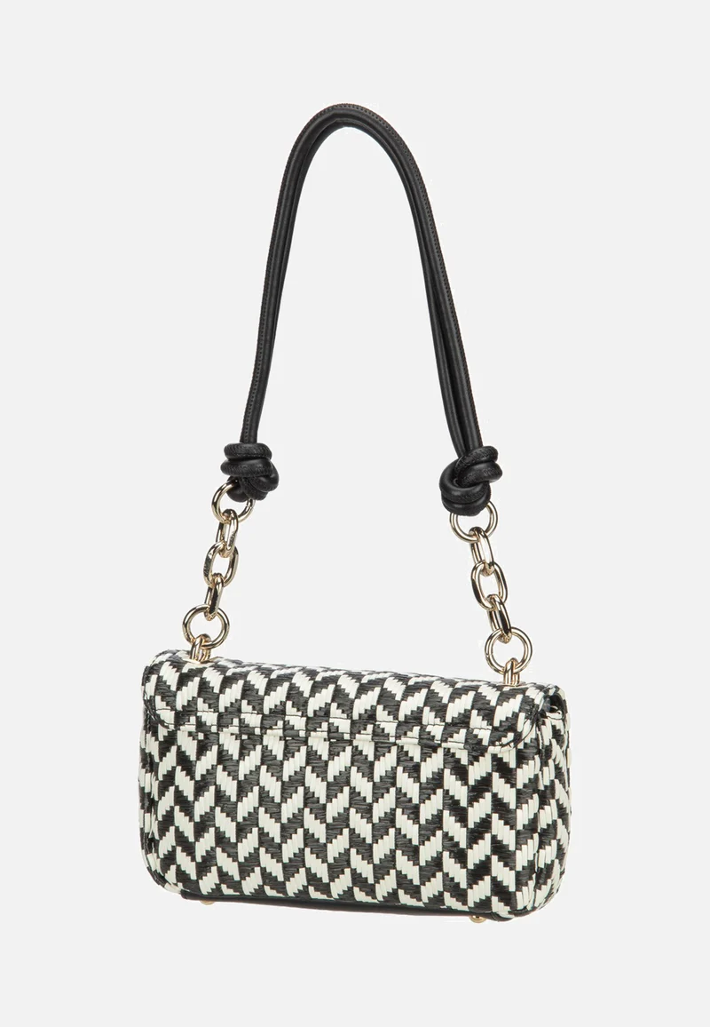 Tessi Flap Shoulder Black Multi - Umhängetasche