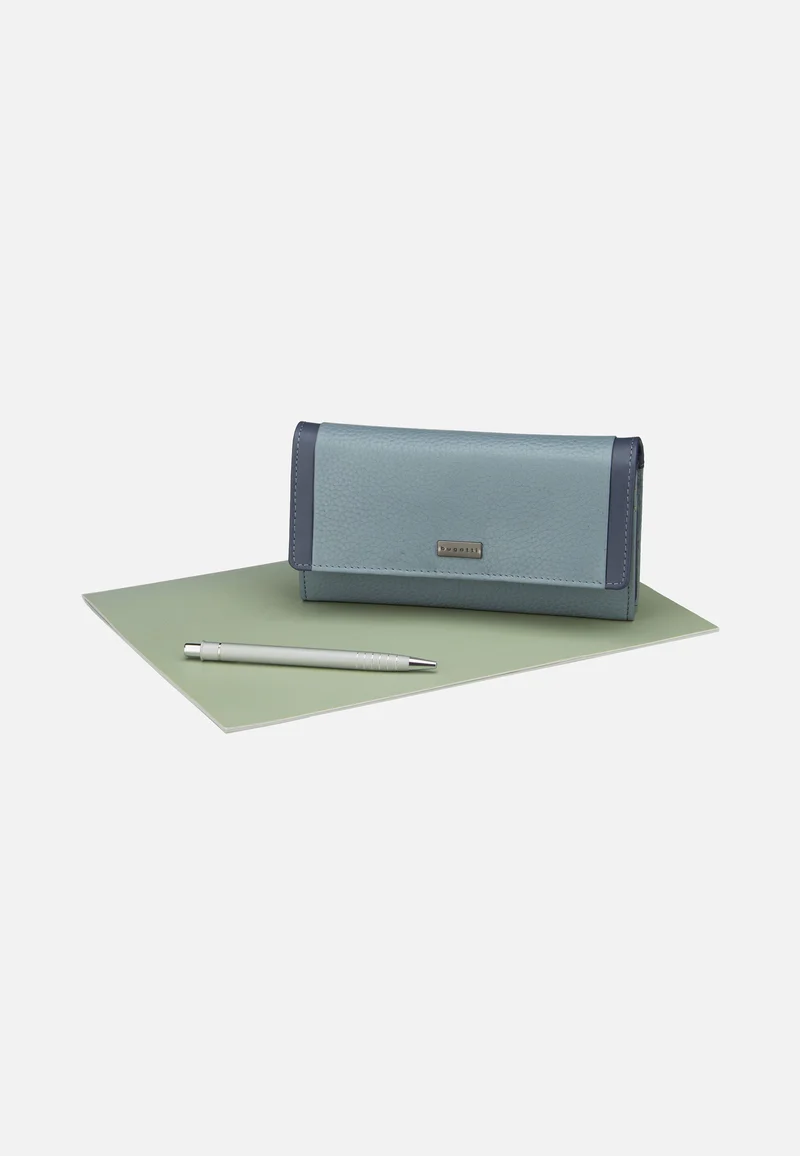 Sina Ladies Long With Flap Denim - Portemonnaie