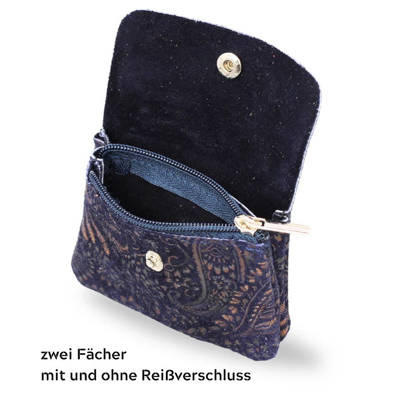 Mini - Dunkelblau Gemustert