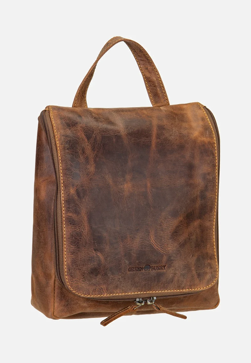 Vintage 1735 Leder Sattelbraun - Kulturbeutel
