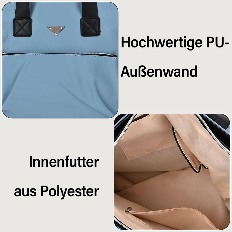 Tote-Crossbody-Tasche - mit verstellbarem Riemen und praktischen Fächern, 33 x 13 x 30 cm, Rot