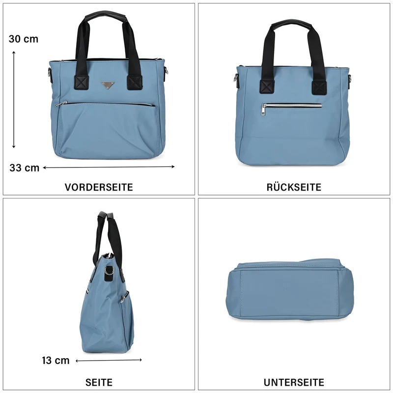 Tote-Crossbody-Tasche - mit verstellbarem Riemen und praktischen Fächern, 33 x 13 x 30 cm, Rot