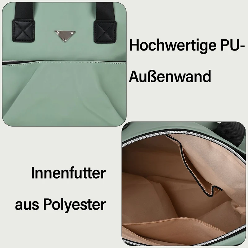 Tote-Crossbody-Tasche - mit verstellbarem Riemen und praktischen Fächern, 33 x 13 x 30 cm, Rot