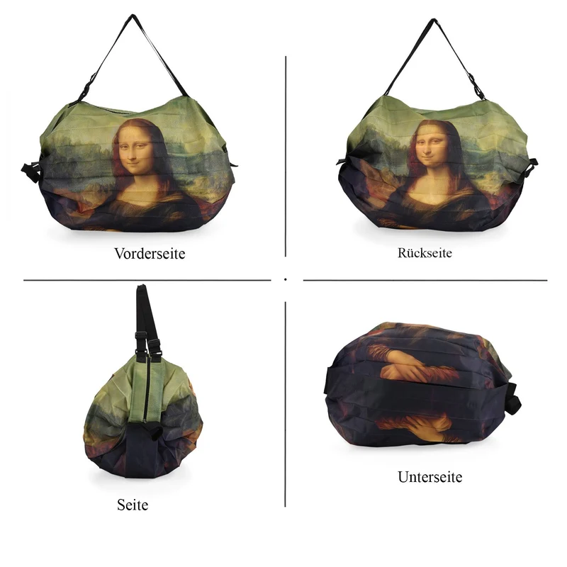 Shopper Tasche mit La Plume Mucha Design, 40x30x12cm, Mucha