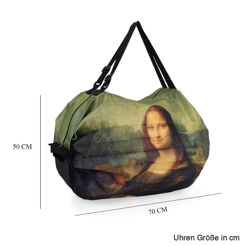 Shopper Tasche mit La Plume Mucha Design, 40x30x12cm, Mucha
