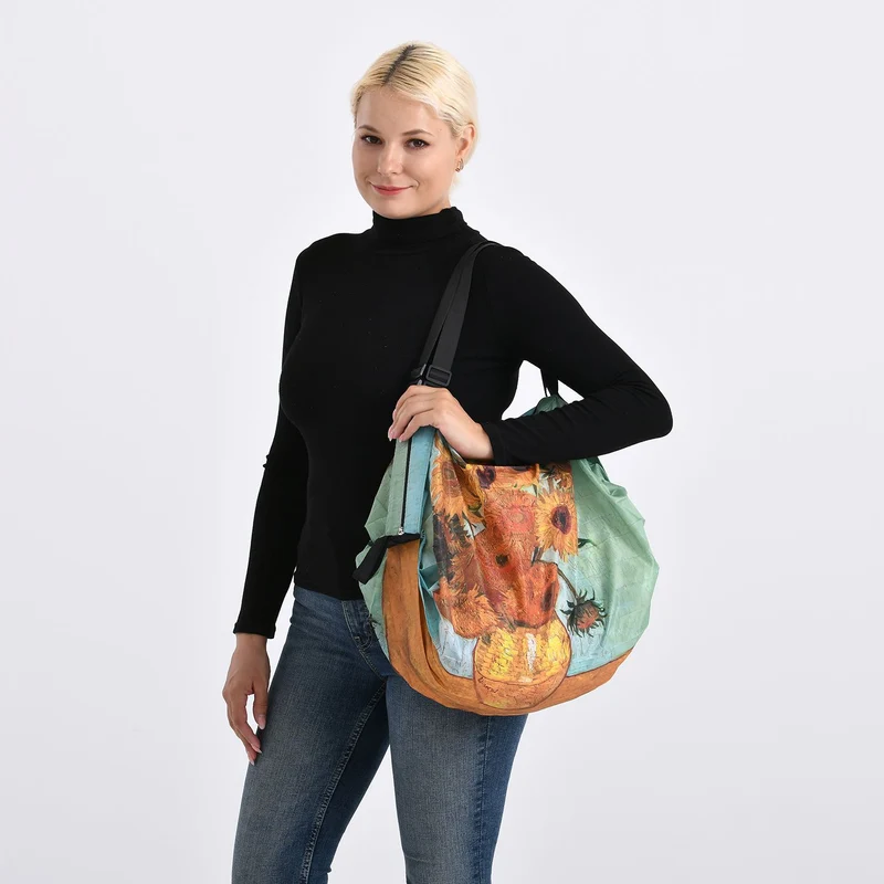 Shopper Tasche mit La Plume Mucha Design, 40x30x12cm, Mucha